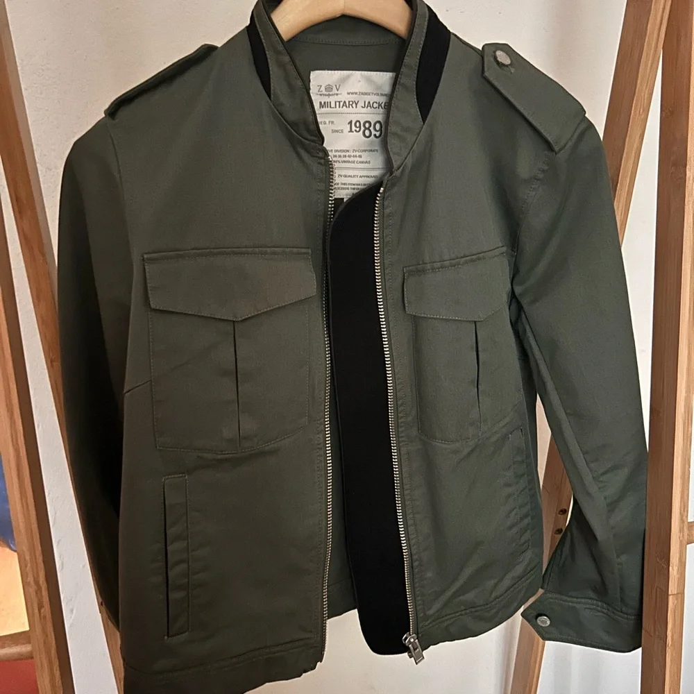 Zadig and Voltaire Military Style Jacket Kaki - Picture 2 of 7